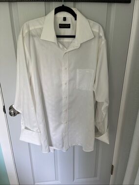 Men's White Dress Shirt with Point Collar — Donald Trump Collection